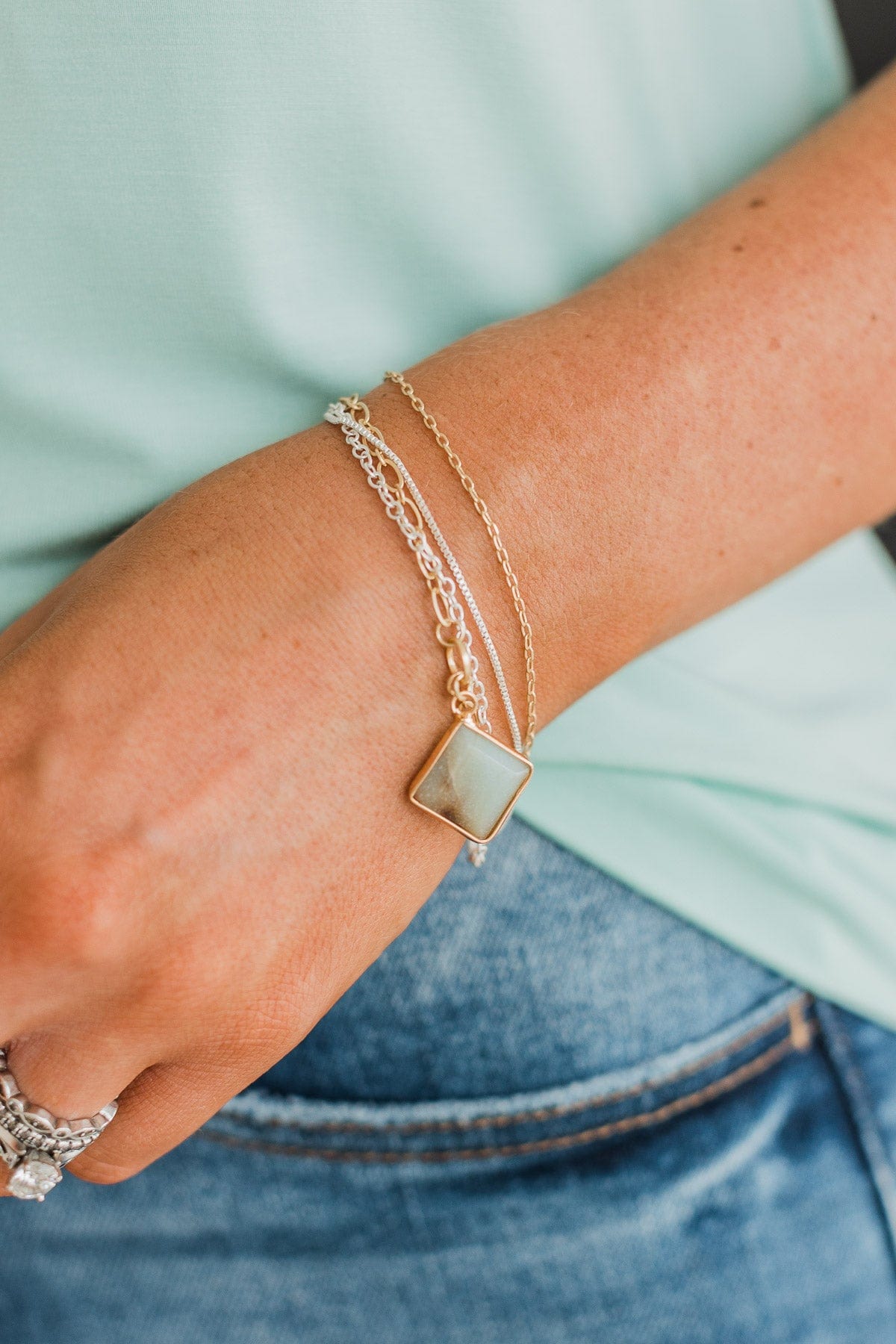 Believe In Beauty Bracelet- Silver & Gold