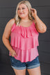 Another Chance Tiered Tank Top- Pink