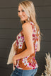 Inspire Me Floral Tank Top- Camel