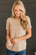 Casual Crush Knit Top- Beige