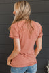 Word Around Town Knit Top- Dark Peach