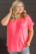 All The Best Short Sleeve Top- Neon Pink