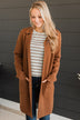 This Time Around Knit Trench Coat- Toffee