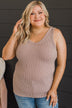 Yours Forever Ribbed Knit Tank Top- Mocha