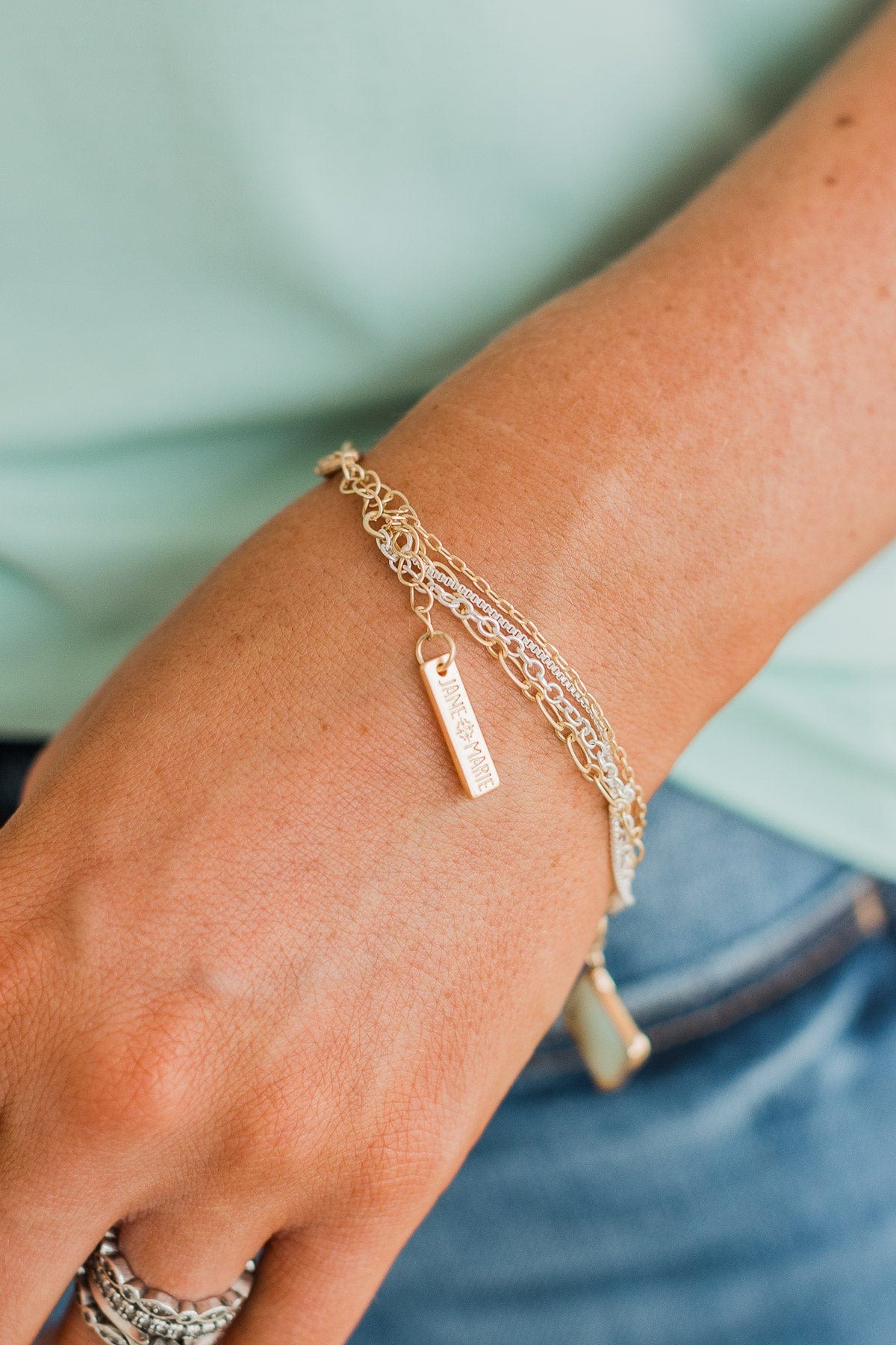 Believe In Beauty Bracelet- Silver & Gold