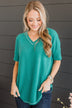 Flirtatious Feelings Knit Top- Jade