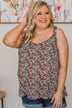 Pursuit Of Love Floral Tank Top- Black