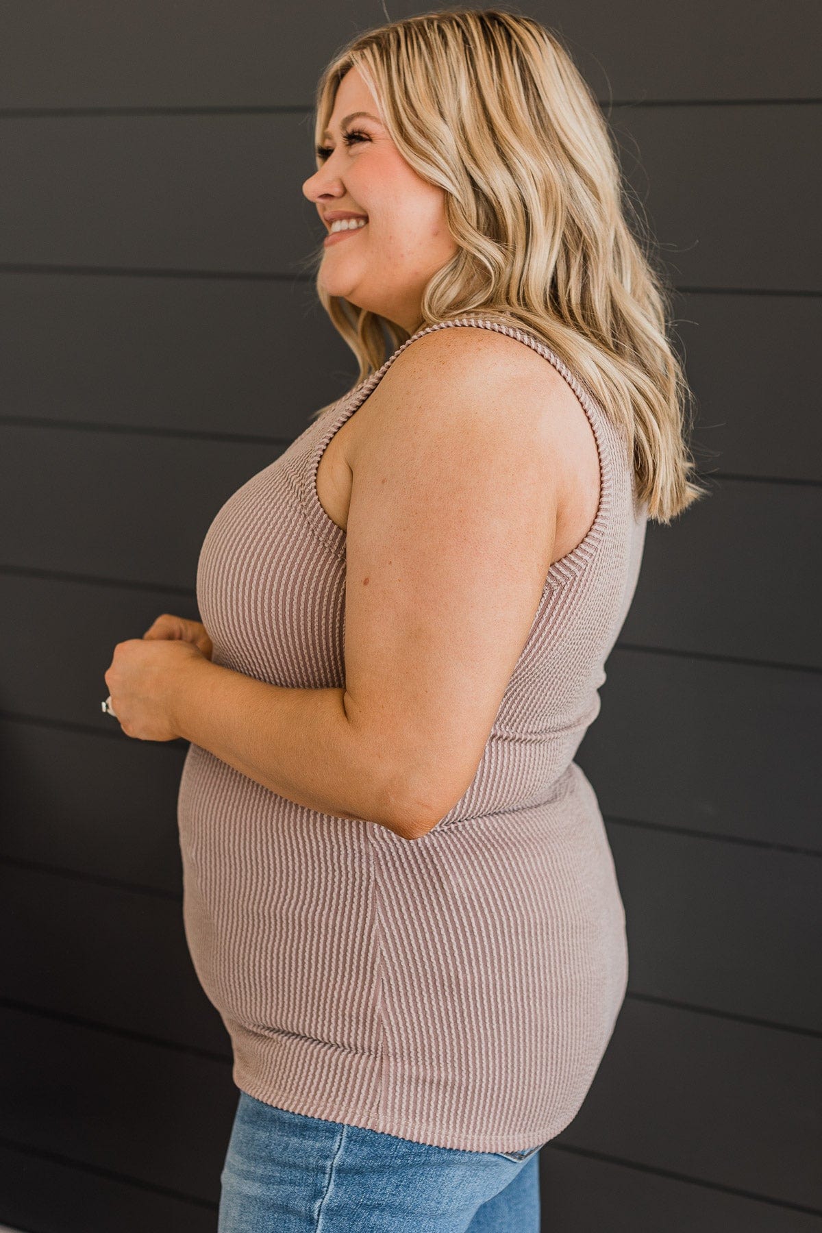 Yours Forever Ribbed Knit Tank Top- Mocha