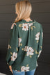 All The Romance Floral Blouse- Hunter Green
