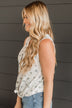 Wildflowers Bloom Floral Tank Top- Ivory & Purple