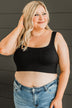 Simply Lovely Cropped Tank Top- Black