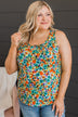 Flourishing Dreams Tank Top- Jade & Orange