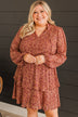 Exquisite Evenings Floral Dress- Dark Peach