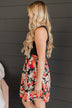 Abundant Beauty Floral Dress- Black