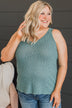 Everyday Crush Knit Tank Top- Dusty Teal