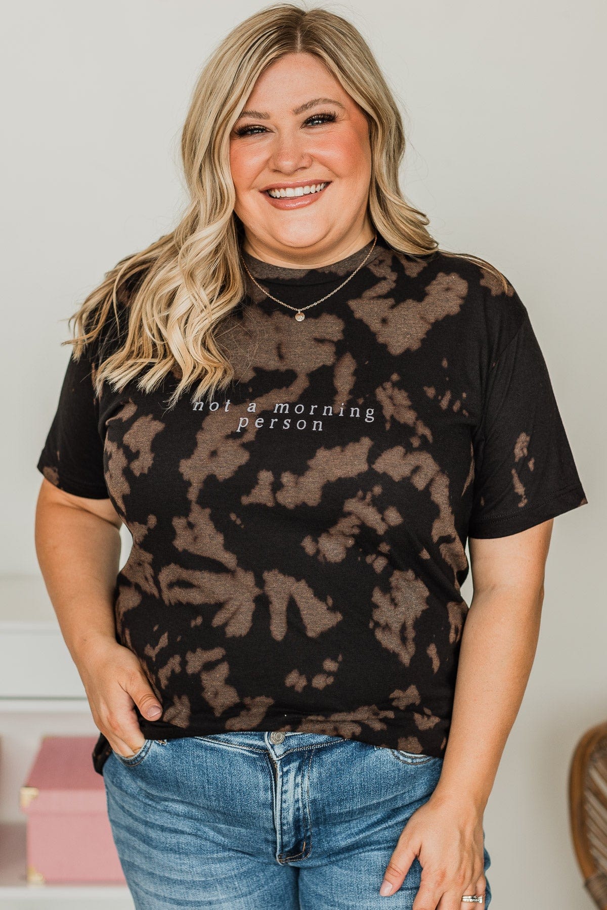 "Not A Morning Person" Graphic Tee- Black