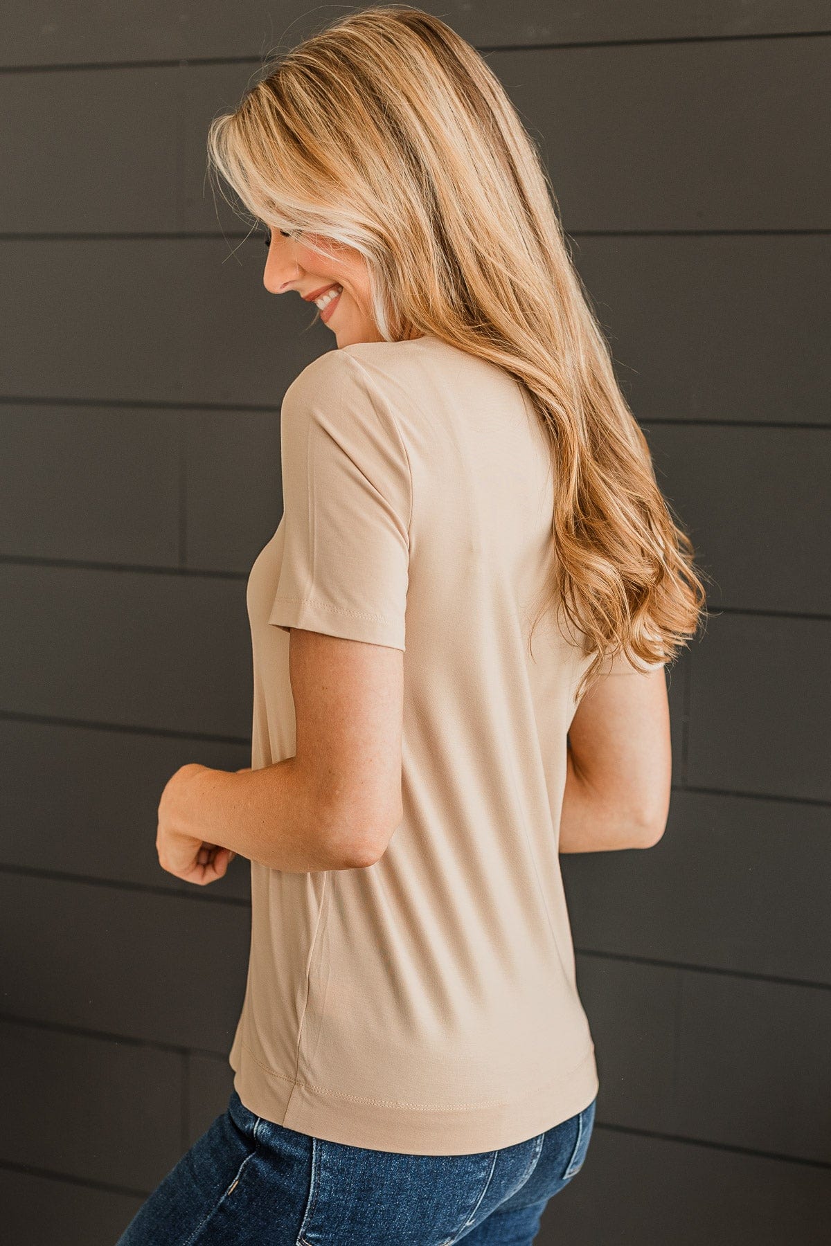 Casual Crush Knit Top- Beige