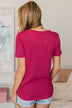 Going Steady Knit Top- Fuchsia