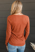 Rise To The Top Knit Henley Top- Copper