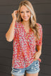 Memories Of You Printed Top- Pink