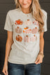 Pretty Pumpkins Graphic Tee- Light Heather Grey