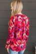 Road To Happiness Floral Blouse- Magenta