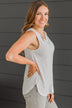 Fool For You Knit Button Tank Top- Off-White