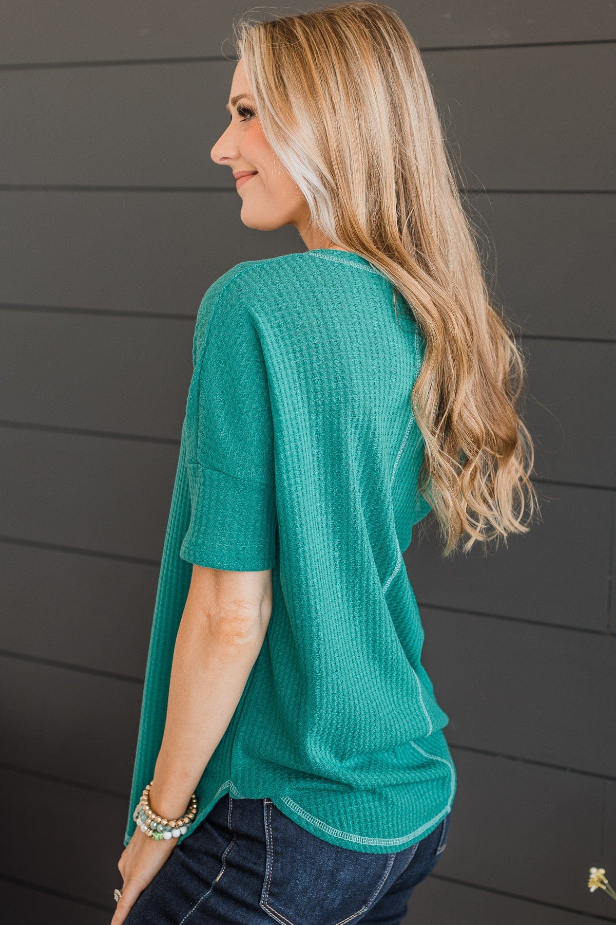 Flirtatious Feelings Knit Top- Jade