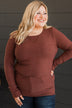 Love You Forever Knit Top- Reddish Brown
