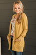 Can't Resist This Knit Cardigan- Goldenrod