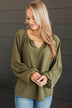 Always A Silver Lining Blouse- Olive