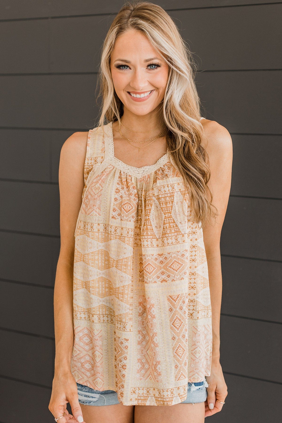 Most Perfect Moment Tank Top- Dusty Peach