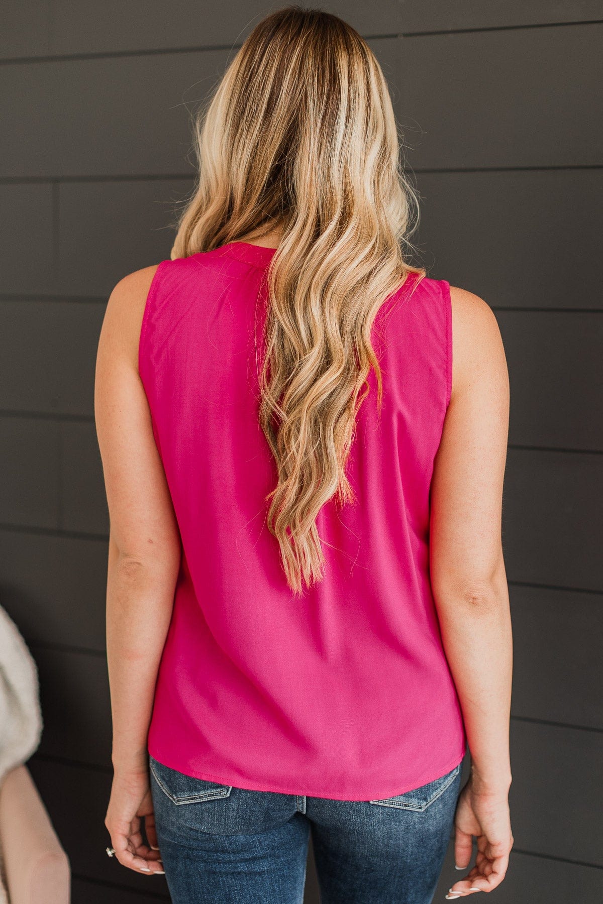 Flirting With Desire Sleeveless Top- Fuchsia