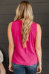 Flirting With Desire Sleeveless Top- Fuchsia