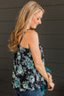 Exceptional Style Floral Tank Top- Navy & Teal