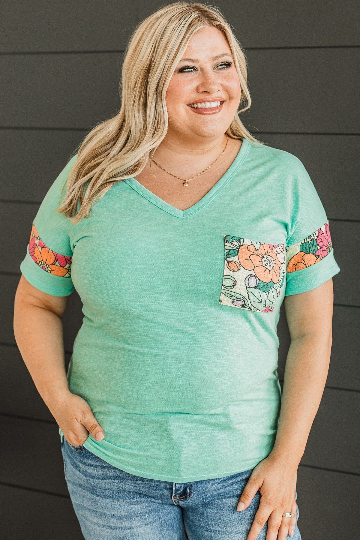 Bound For Beauty Knit Top- Mint Blue