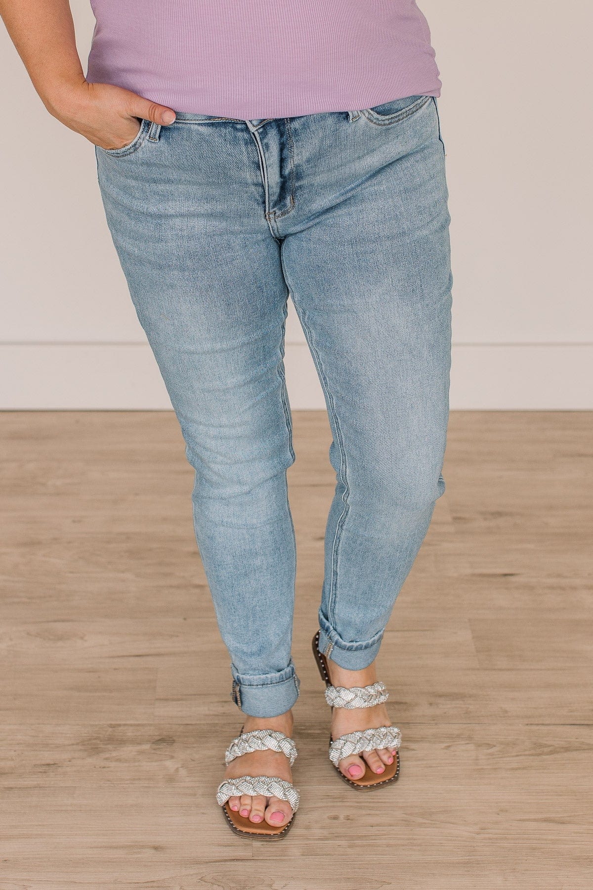 Vervet Mid-Rise Skinny Jeans- Laurie Wash