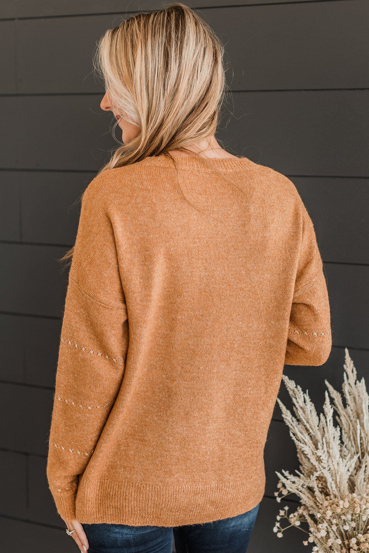 Watch Them Swoon Knit Sweater- Camel