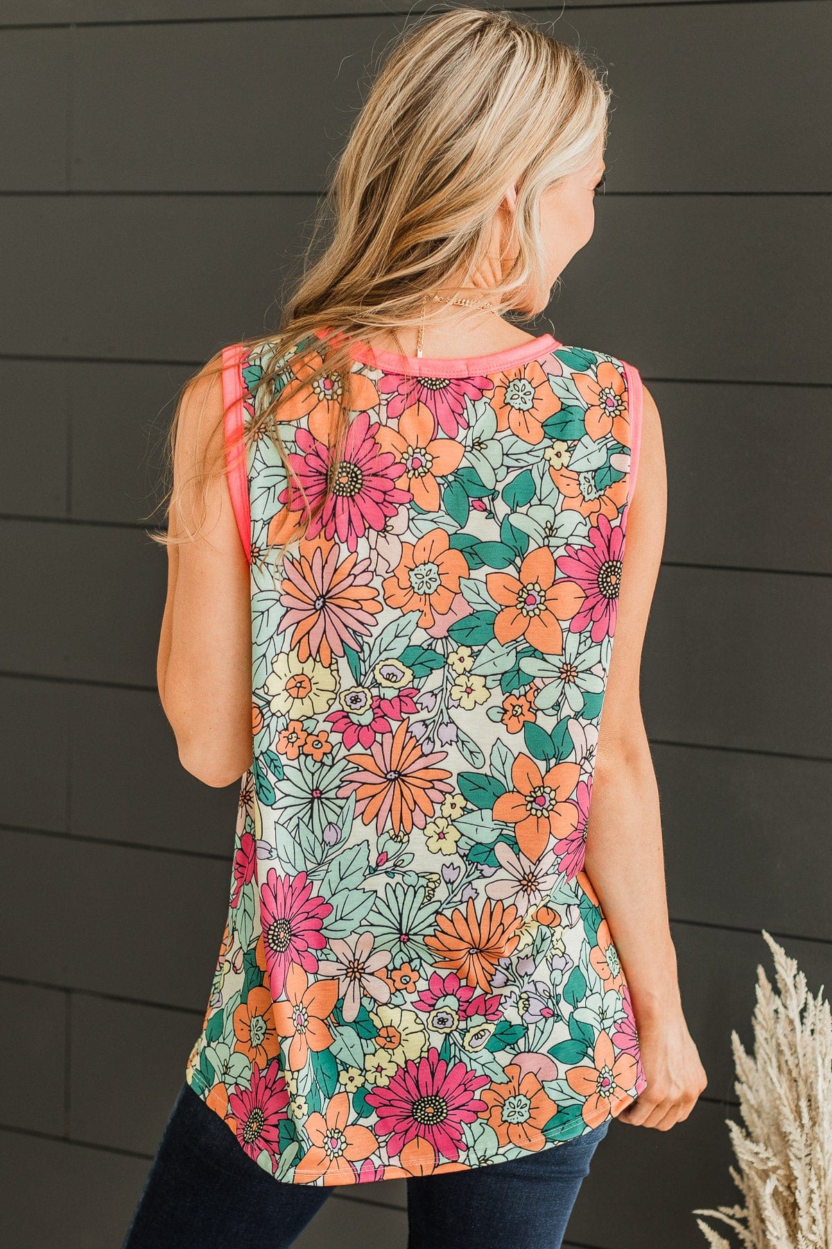Endless Sunshine Floral Tank Top- Multi-Color