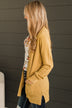 Can't Resist This Knit Cardigan- Goldenrod