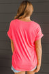 All The Best Short Sleeve Top- Neon Pink