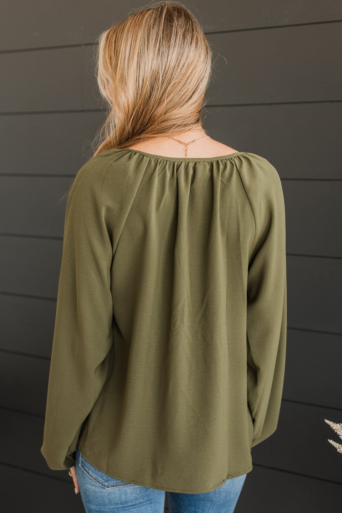 Always A Silver Lining Blouse- Olive