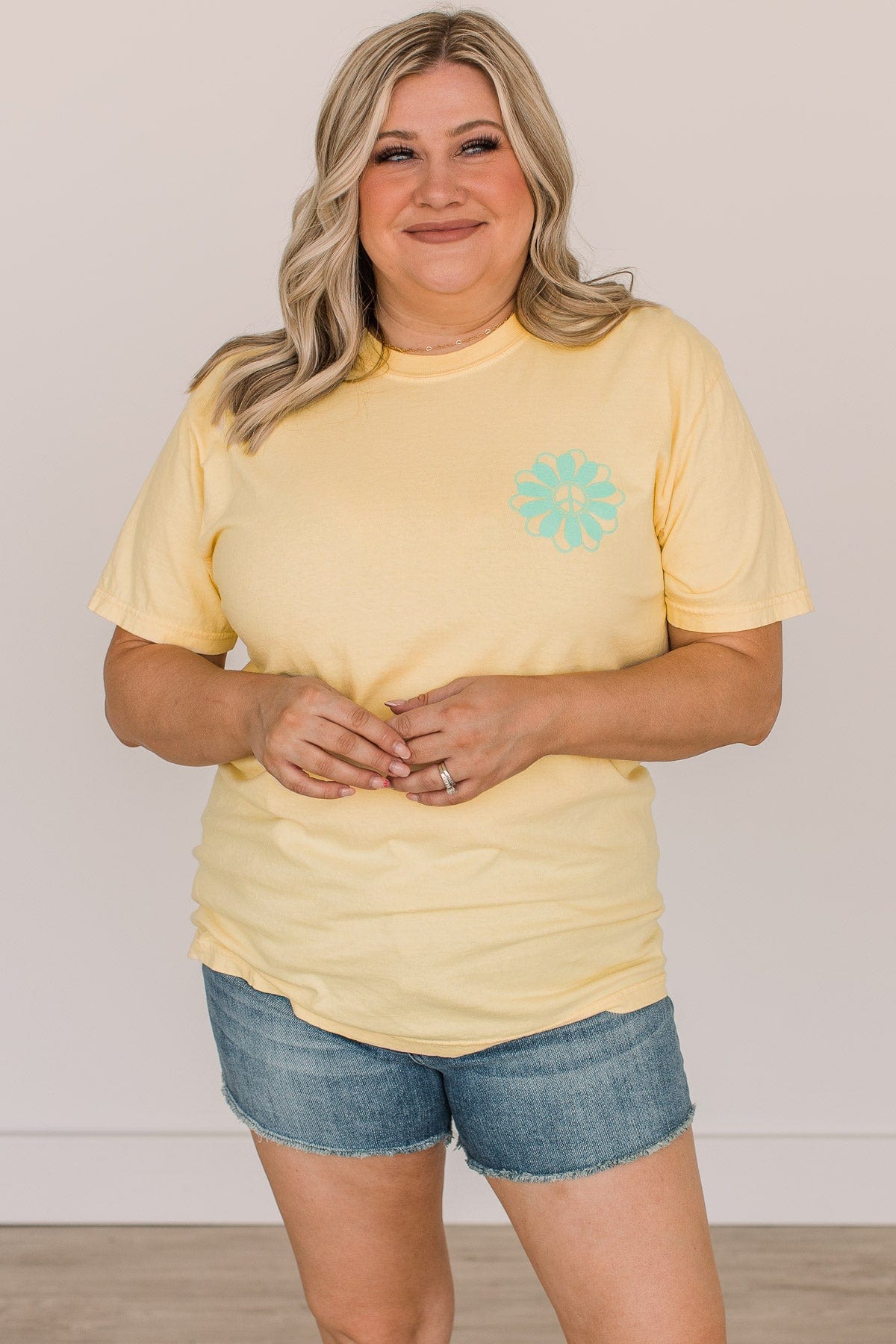 "Good Day For A Good Day" Graphic Tee- Light Yellow