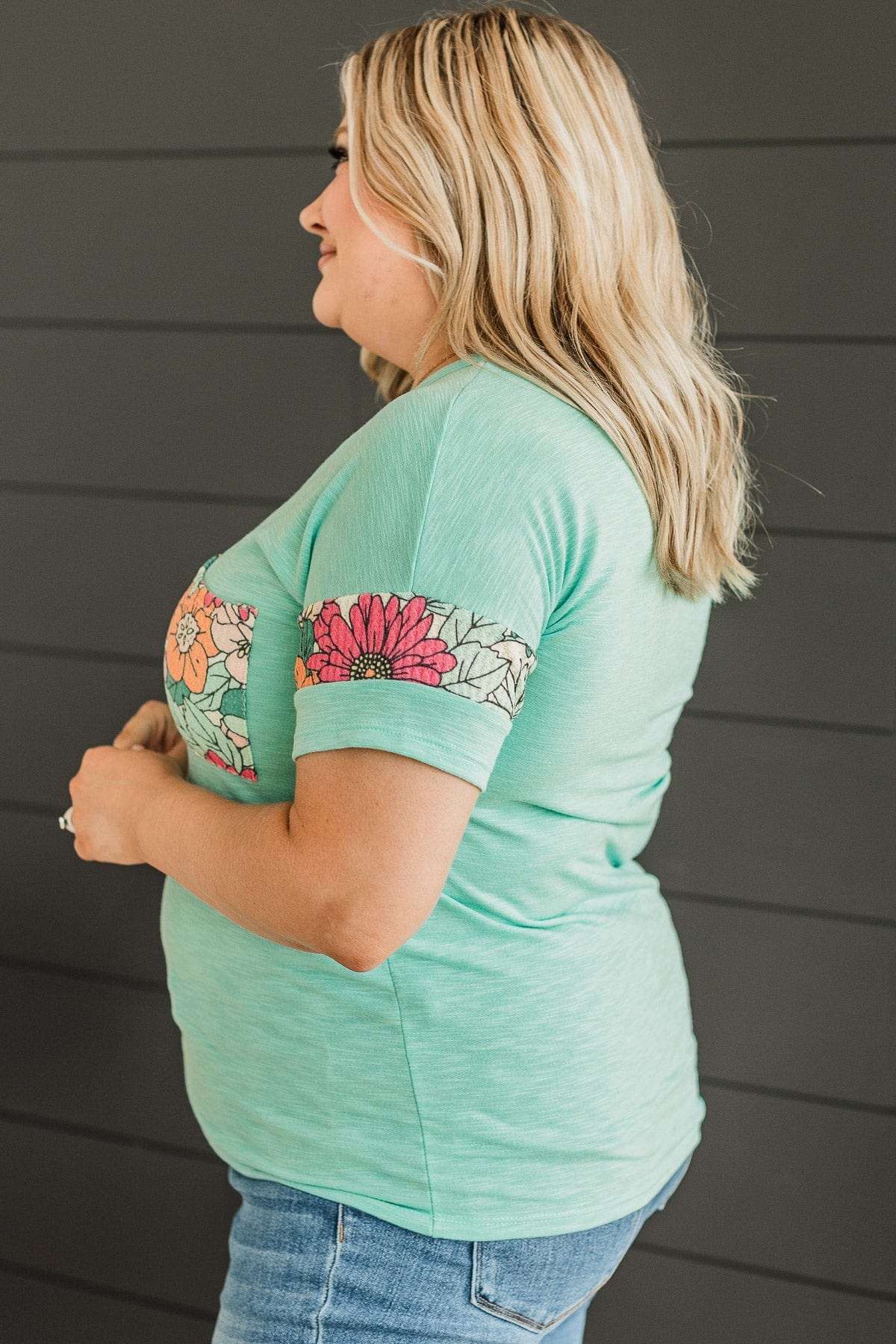 Bound For Beauty Knit Top- Mint Blue