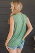 Never Without Your Love Tank Top- Dark Sage