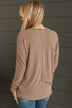 It's About Time V-Neck Top- Mocha