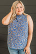Sunny Desires Floral Tank Top- Royal Blue