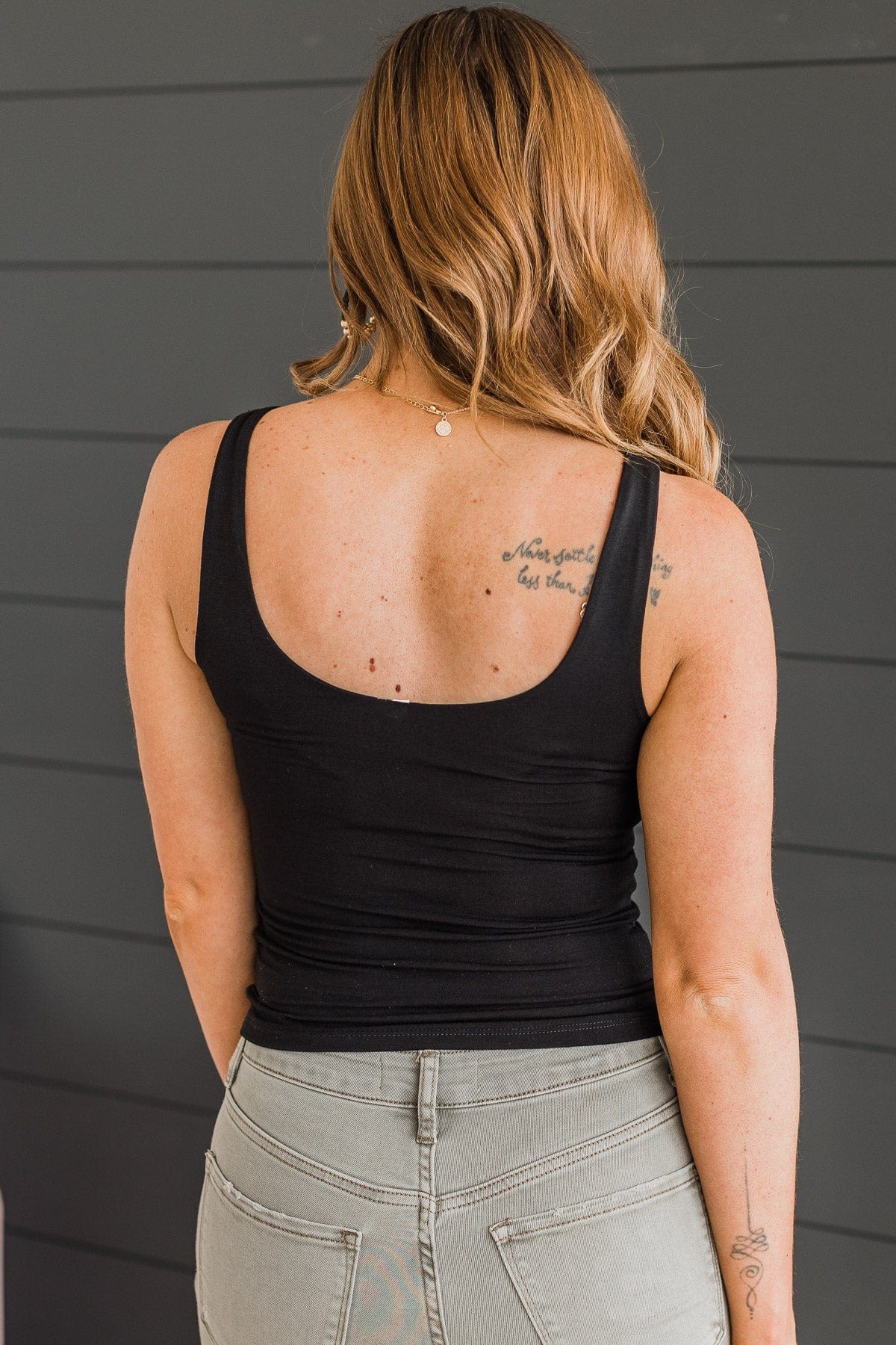 Isn't She Lovely Knit Tank Top- Black