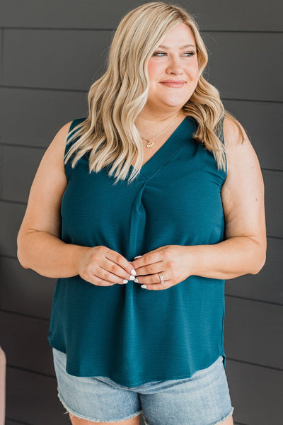 Sunday Best Sleeveless Blouse- Dark Teal – The Pulse Boutique