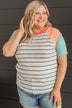 Simple Desires Color Block Top- Off-White